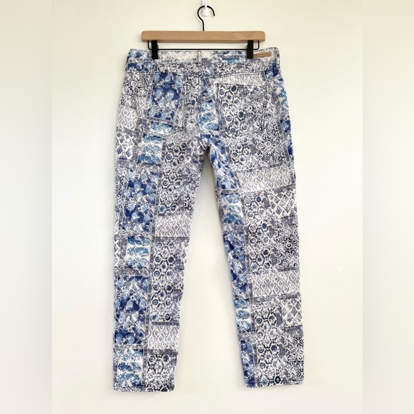 ANTHROPOLOGIE Pilcro Jacquard Spring Summer Pants - Picture 11 of 16